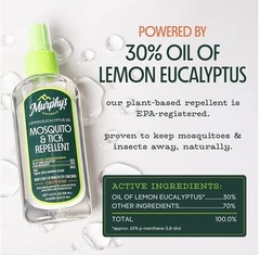 2 Pack Murphy’s Naturals Lemon Eucalyptus Oil Insect Repellent 4oz NEW