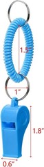 Hedume 30 Pcs Sport Whistle with Bracelet, 6 Colors Loud Plastic Whistles with S