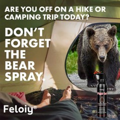 Feloiy Max Strength 11oz Pepper Spray w/ Holster 1 Pack Free peper spray 1/2oz