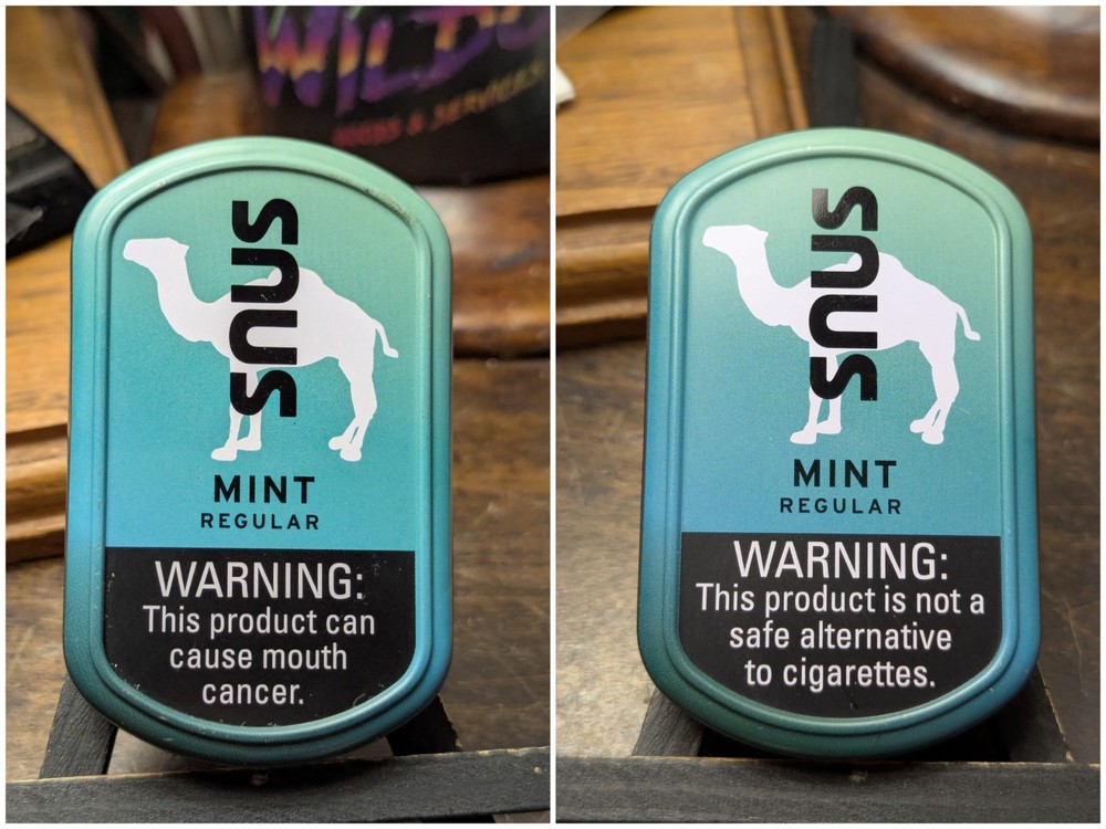 EMPTY Camel Mint Snus Tin Set (2) w/ Phrases 3″ Crafts/Survival/Fishing Storage
