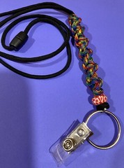 Handmade Paracord Neck Lanyard W Safety Breakaway Autism Awareness FREE SHIPPING