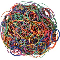 Rubber Bands Assorted Sizes 0.5lbs Multicolor Elastic for