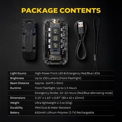 Electronic Whistle, Warninglight & Flashlight
