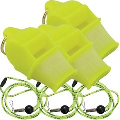 Sonik Blast CMG Ear Horns with Breakaway Lanyards 3 Pack 120DB Neon Yellow