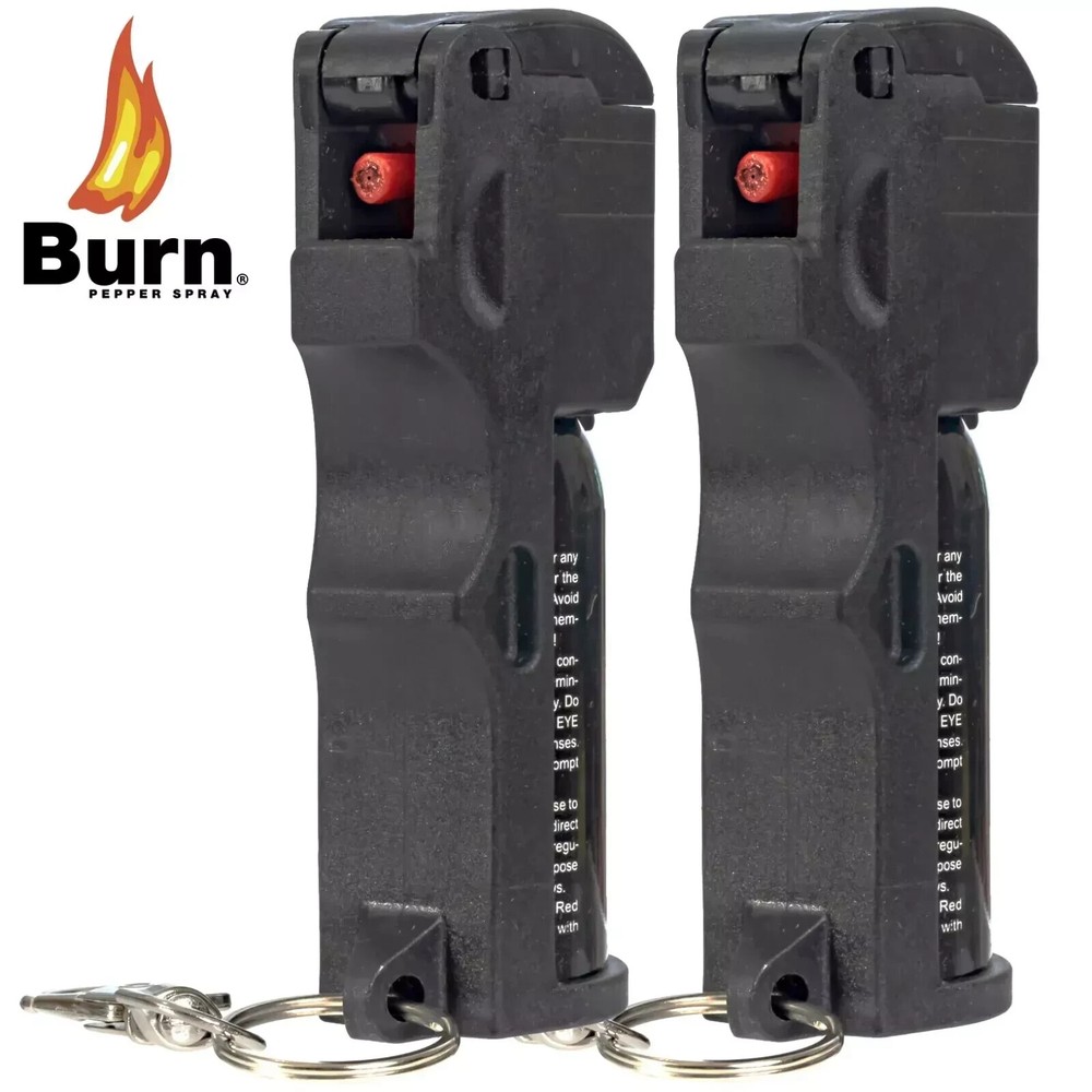 2 Pack Burn Pepper Spray 1/2oz – Self Defense Personal & Safety – Police Grade