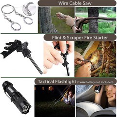 Best Navy Military Gifts Camping Hiking Hunting Fishing Survival Gear Kit – USA