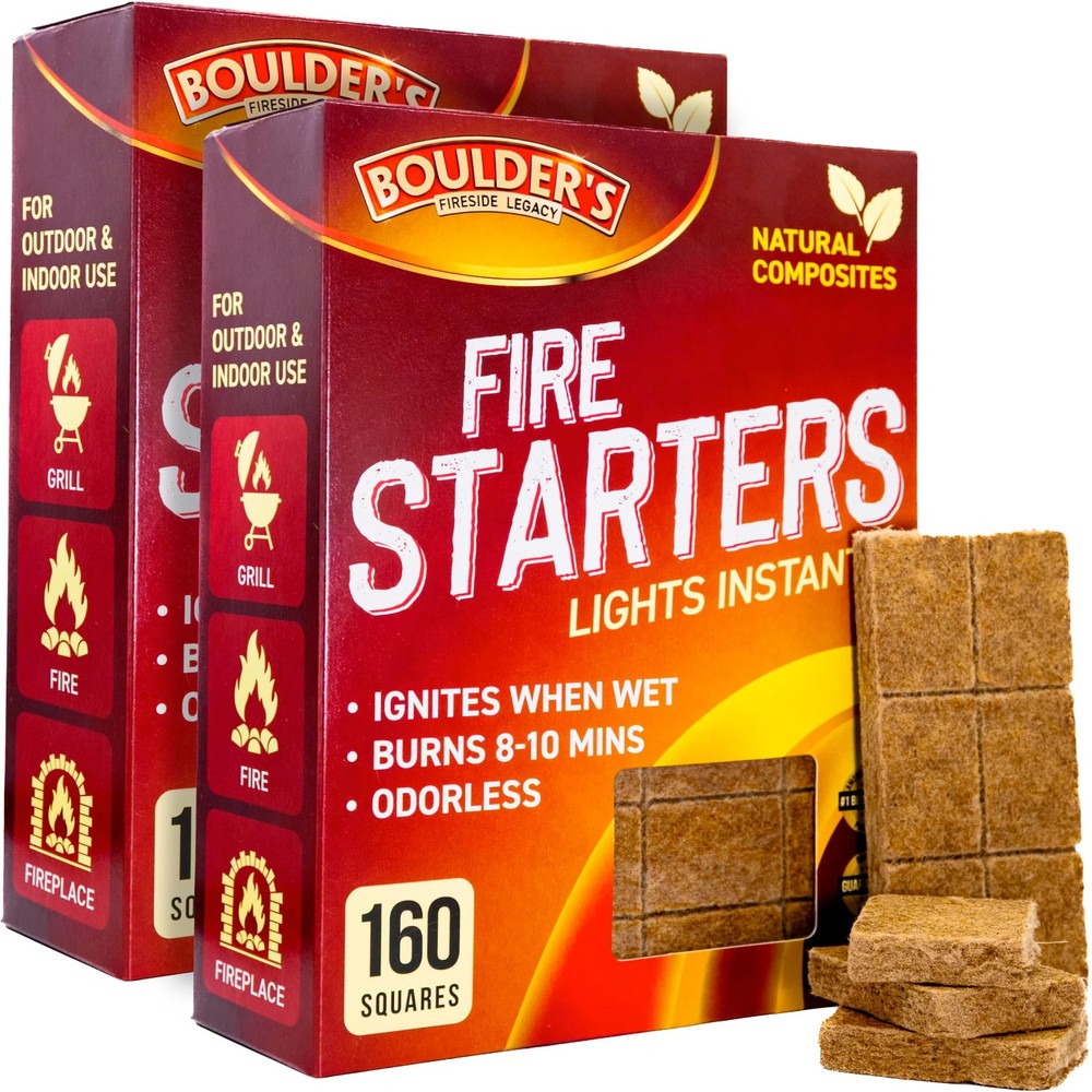 Fire Starter Cubes, 320 pcs Bulk Pack Fast Grill BBQ Charcoal Start Odorle…