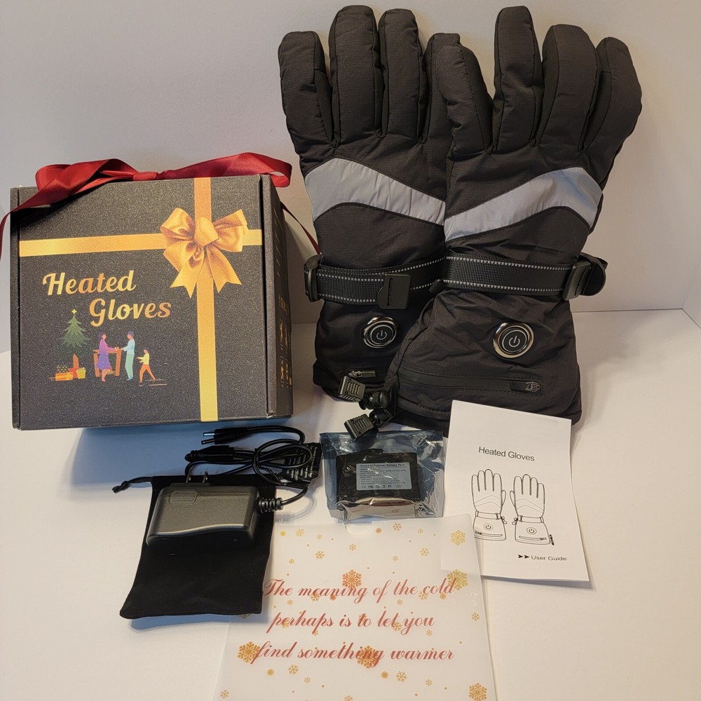LATITOP Heated Gloves Large Men Women 7.4V 22.2WH Rechargeable Battery Outdoor
