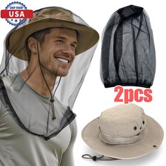Fishing Hat with Mosquito Net Bug Net Veil Bucket Hat for Men Women Hiking USA