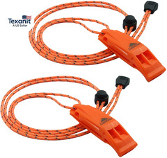 Emergency Whistles with Lanyard Safety Whistle Survival Shrill Loud Blast for Ka
