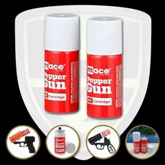 2 Mace POLICE PEPPER GUN Spray REFILL OC Cartridge Pack Kit 4″ INVISIBLE UV DYE
