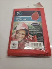 » NIP » Weather Zone One Size Fits All Orange Adult Poncho » GREAT ITEM «