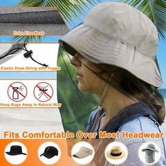 Benvo Mosquito Head Net Mesh, Face Neck Fly Netting Hood from Bugs Gnats Nose…
