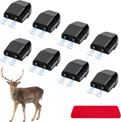SHMZK 8 PCS Deer Whistles for Car, Animal Warning 8 PCS, Black
