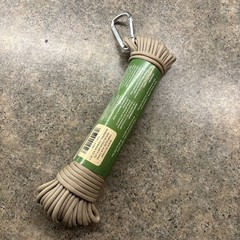 50’ Paracord, tan 100% Nylon 2 Ply 7 Strand Cord Load Rating: 100 Lb Camping