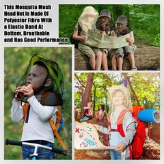 4 Pack Breathable Mosquito Net Face Mesh for Outdoor Adventure Protection