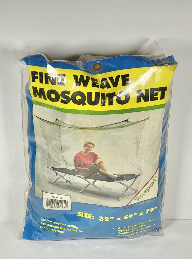 NOS TexSport Fine Weave Mosquito Net 32″ x 59″ x 79″ Dark Green