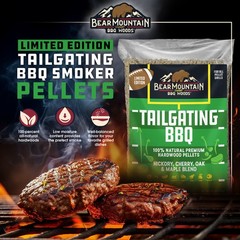 Bear Mountain Tailgating BBQ, Hickory, Cherry, Oak, and Maple Blend, 20 Pounds