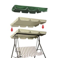 Two Or Three Seater Waterproof Oxford Fabric Canopy For Garden Swing Seat Cover