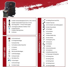 Emergency Kit 72H Food Solar Bank First Aid