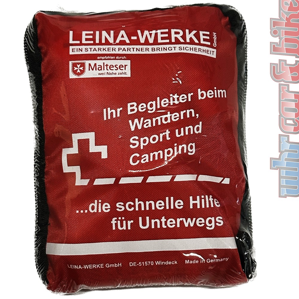 Mini Verbandstasche Leina rot für Wandern, Camping, Sport MHD 07/2027