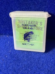 VINTAGE SPORTSMAN DRI-PAK MATCHES HOLDER WATERPROOF FISHING ADVERTISEMENT