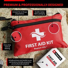 Mini First Aid Kit 100 Piece Waterproof Emergency Kit for Car Boat Camping