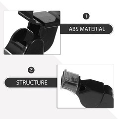 4Pcs Reusable ABS Sports Whistles with Finger Ring for Coaches and Referees