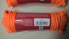 Hyper Tough 550 Paracord 2 Cords Polyester Blend Orange Rope 5/32″ x 50 Ft Each