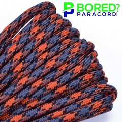 Orange Grey – 50 FT – 550 Paracord Rope 7 strand Parachute Cord