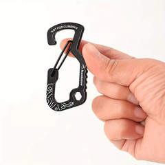 Multifunctional Tactical Hook Carabiner with Paracord Keychain Anti-Loss Rope fo