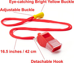 12 Packs Sports Whistles with Lanyard, for Coaches, Referees and Officials