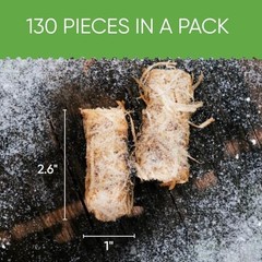 130 pcs Fire Starters for Campfires, BBQ, Grill & Fireplace – Waterproof, Natura