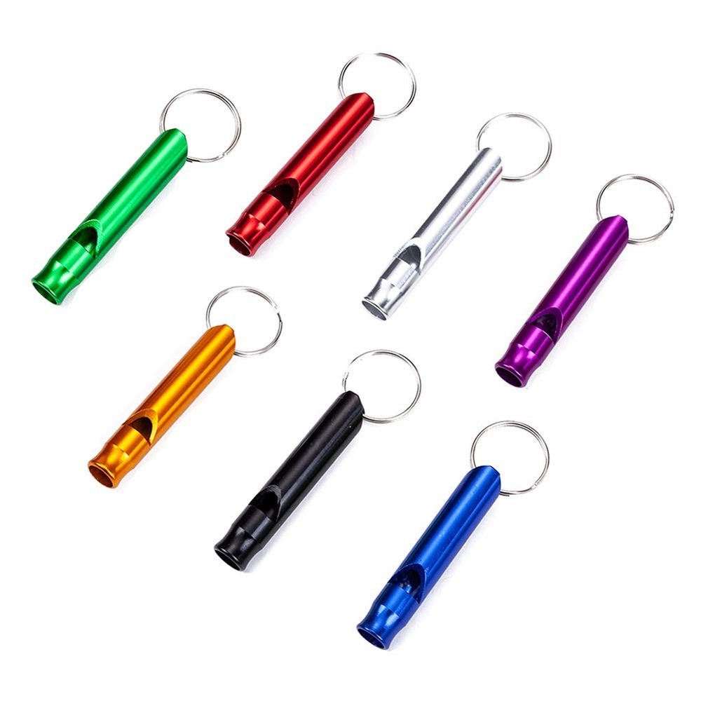 DDJYP Pack of 8 Extra Loud Emergency Whistle Keychain Medium, Multicolor