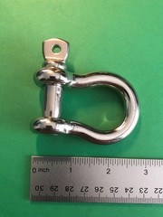 Stainless Steel 316 Bow Shackle 7/16″ Forged US Type Oversized Pin Marine Grade