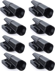 8Pcs Deer Whistles for Vehicles Wind Activated Black