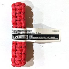 Everbuilt 550 Paracord 7 Strand Large Red Survival Bracelets – Lot Of 104 – New
