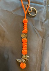 Paracord Keychain or knife lanyard. Bag, backpack, zipper pull. Glow-in-the-Dark