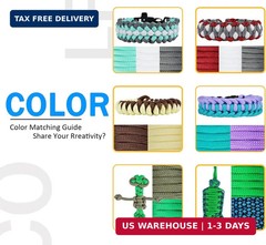 Paracord 550 Combo kit, 24 Colors 10ft Paracord Rope with Instruction, Multifunc