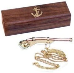 Nautical Brass |Copper Boatswain Whistle | Boson Call | Boson Pipe – Marine Item