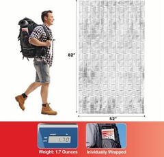 9 Mantas de Emergencia Termicas de Mylar para Supervivencia Camping y Hiking