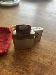 Jon-e Catalytic Hand Warmer Silver Metal Reusable with Red Pouch