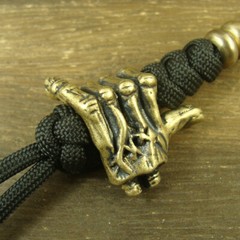 Brass knife Lanyard Bead Paracord beads crafted for EDC gear XLH025
