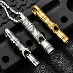 Titanium Alloy Survival Whistle EDC Outdoor Emergency Rescue Keychain Tool