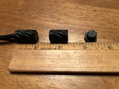 (6-Pack) 4” BLACK 550 Paracord Zipper Pulls Extender Keychain Fob