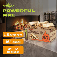 16″ Pine Aromatic Firewood, Natural Kiln-Dried for Fireplaces, Campfires, Wood S
