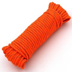 4 Pack 5/32 Inch X 50 Ft 550 Reflective Paracord Polyester Blend Orange 4.9 Oz