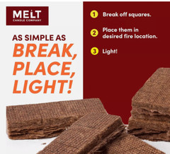 Fire Starter Squares, 160 Pcs – Fire Starters for Campfires, Grill, Outdoor Fire