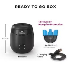 Thermacell Rechargeable Outdoor Mosquito Repeller Covers 20ft Deet Free Charcoal