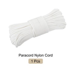 550 Paracord Rope 102ft, 4mm Thin Paracord Nylon Survival Cord White